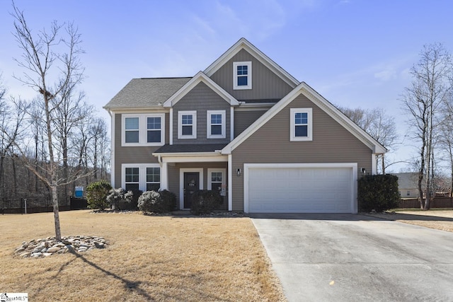 view of front of property featuring a garage, concrete driveway, and board and batten siding