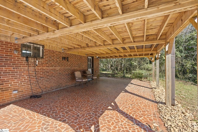 view of patio with an attached carport