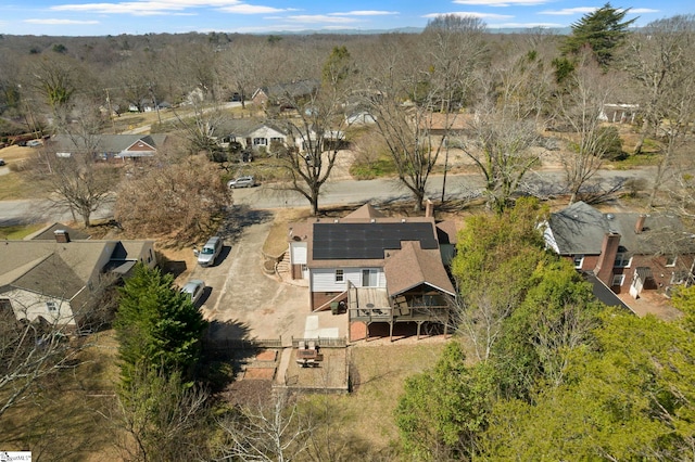 drone / aerial view with a residential view