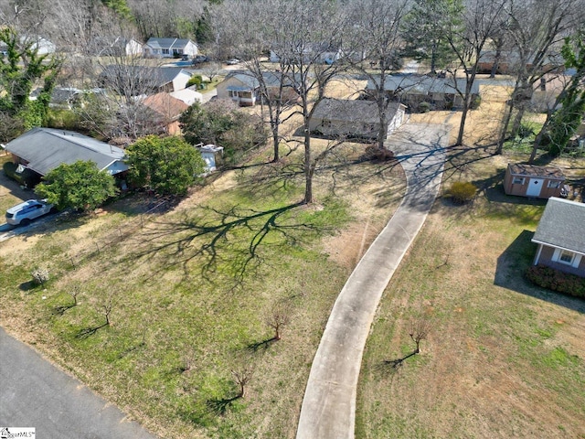 drone / aerial view with a residential view