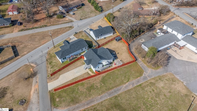 aerial view featuring a residential view