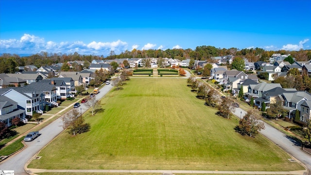 drone / aerial view with a residential view