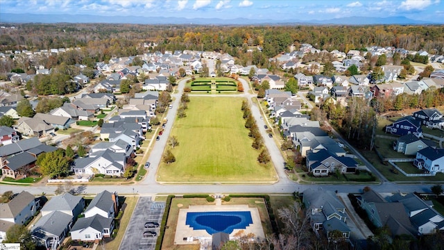 aerial view featuring a residential view