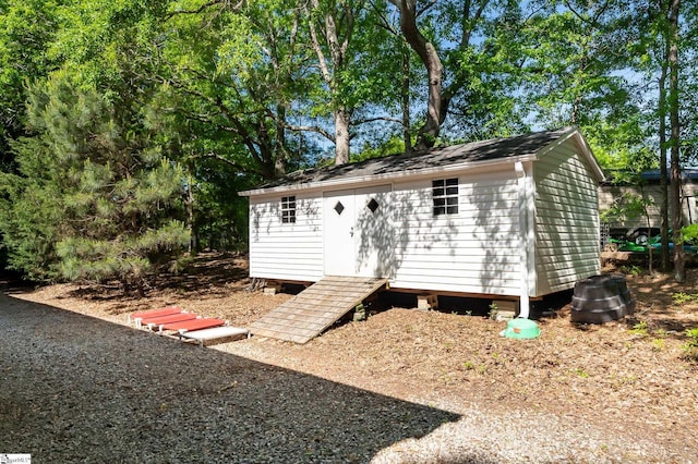 view of shed