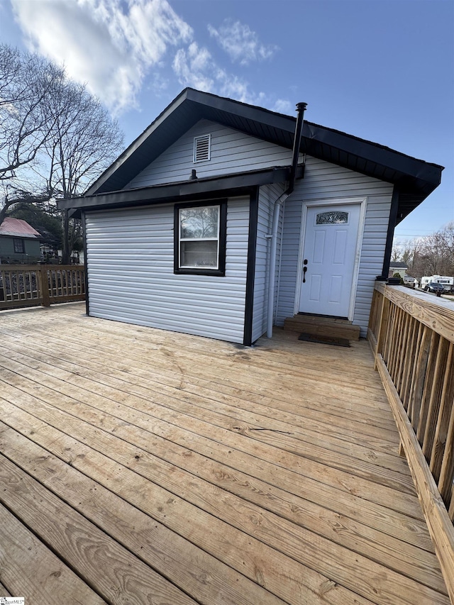 view of wooden deck