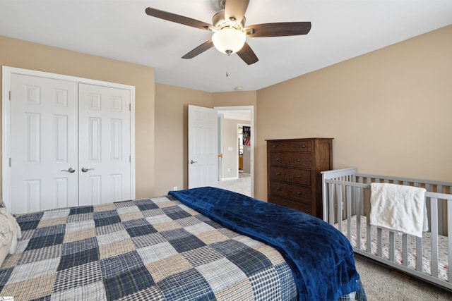 103 Hornbuckle Dr, Easley, SC 29642 - carpeted bedroom with a closet and ceiling fan