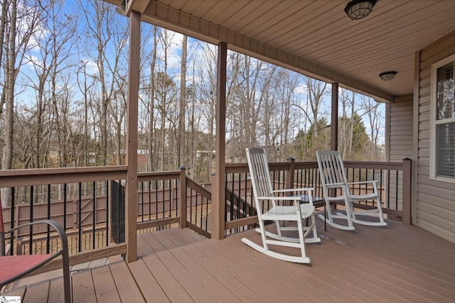 view of wooden deck