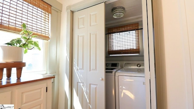 laundry room with laundry area and washer and clothes dryer