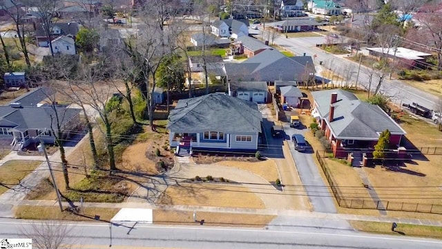 drone / aerial view with a residential view