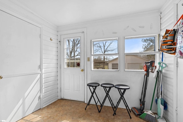 doorway with ornamental molding