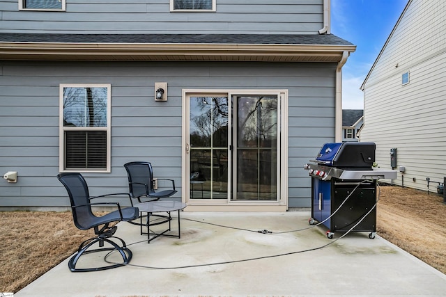 view of patio with grilling area