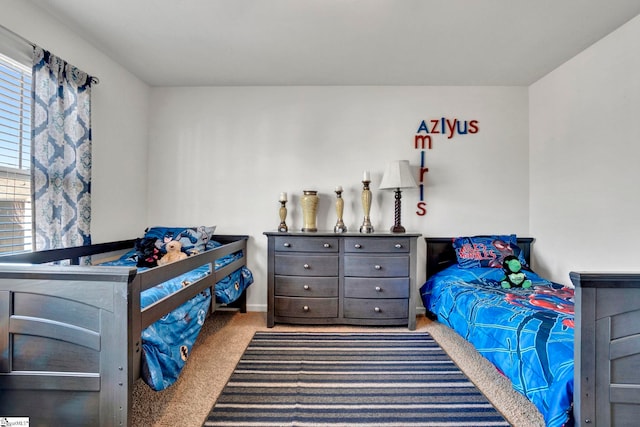 view of carpeted bedroom