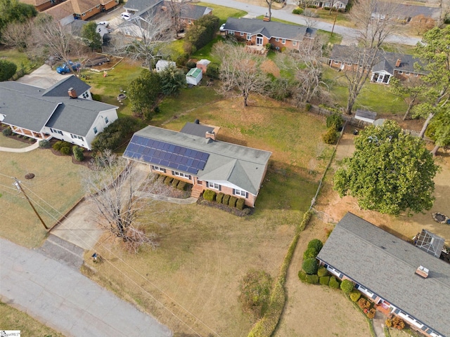 bird's eye view featuring a residential view