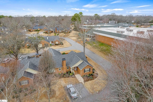 aerial view featuring a residential view