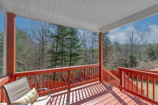 view of wooden deck