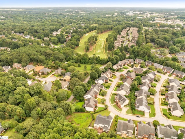 aerial view with a residential view