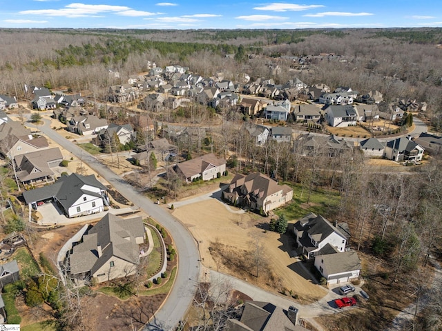 aerial view featuring a residential view