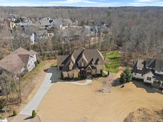 bird's eye view featuring a residential view