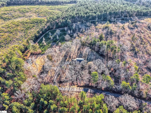 bird's eye view with a view of trees