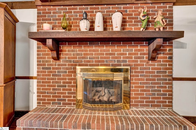 room details with a fireplace