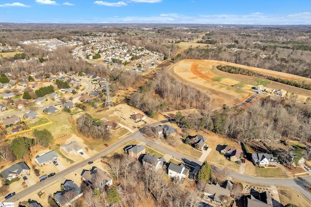 bird's eye view featuring a residential view