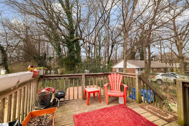 view of wooden deck