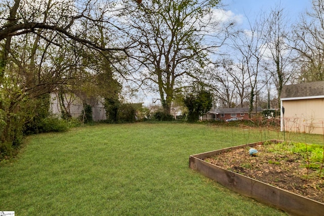 view of yard with a vegetable garden