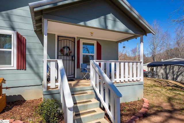 view of doorway to property