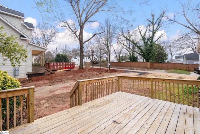 wooden terrace with fence