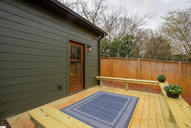 wooden deck with fence