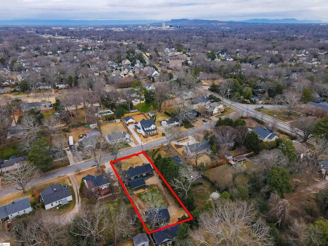 bird's eye view with a residential view