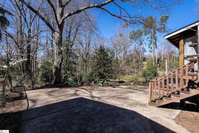 view of yard featuring a patio