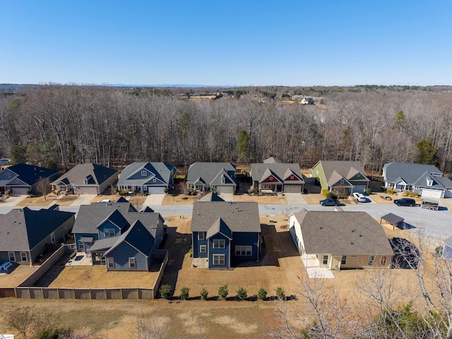 bird's eye view with a residential view