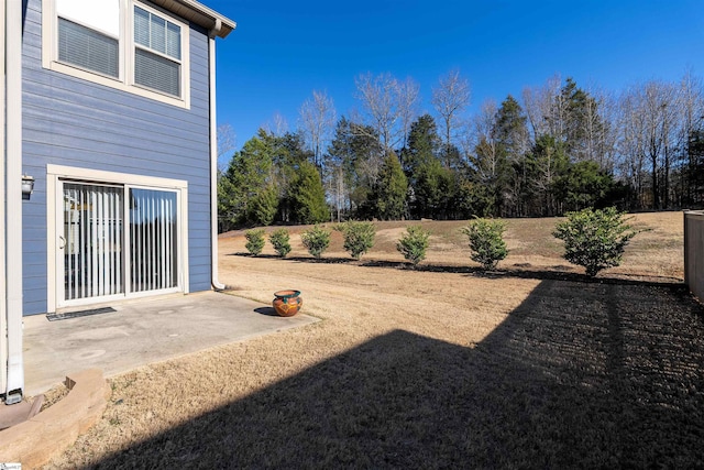 view of yard featuring a patio