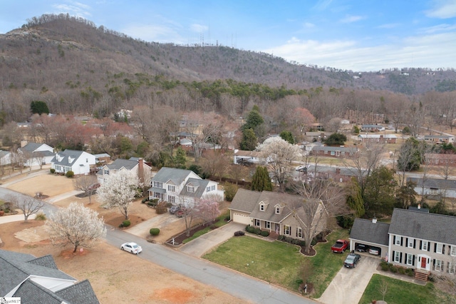 bird's eye view with a residential view