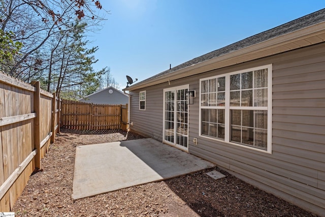 view of patio / terrace with a fenced backyard