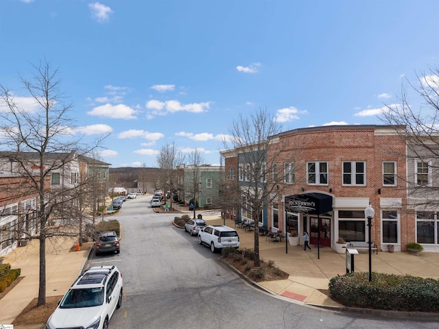 view of street with curbs and sidewalks