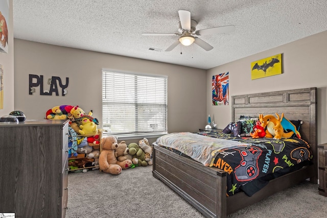 15 Michell Dr, Taylors, SC 29687 - carpeted bedroom featuring a textured ceiling and a ceiling fan