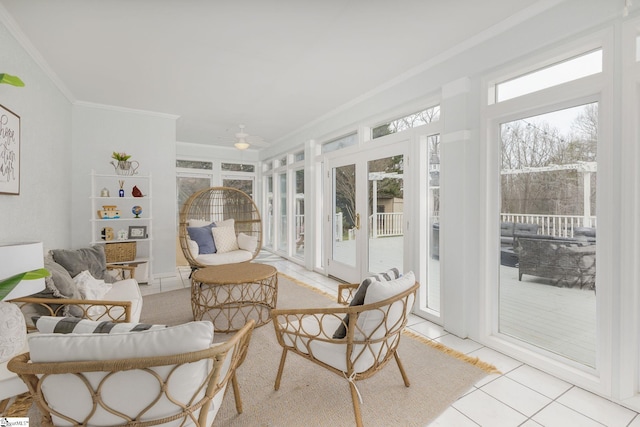 sunroom with a healthy amount of sunlight