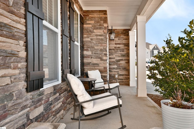 view of patio / terrace with a porch