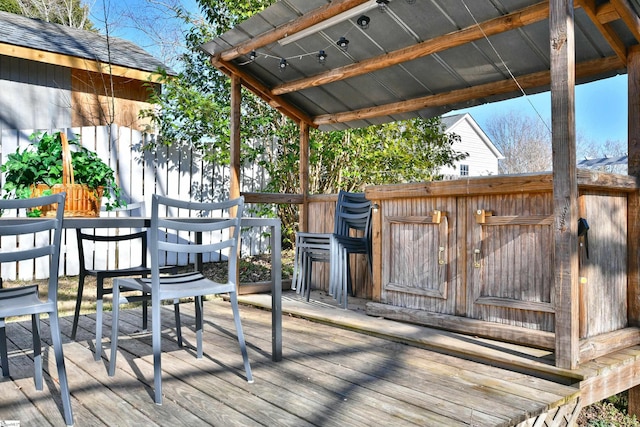 view of wooden deck