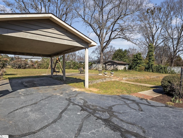 exterior space with an outdoor structure