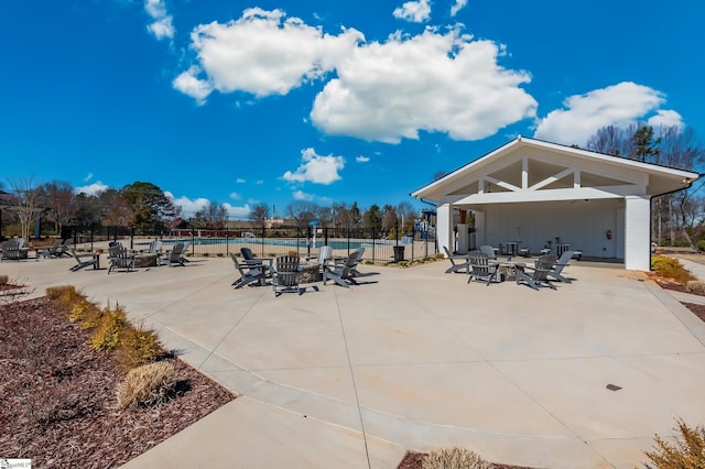 view of patio with fence