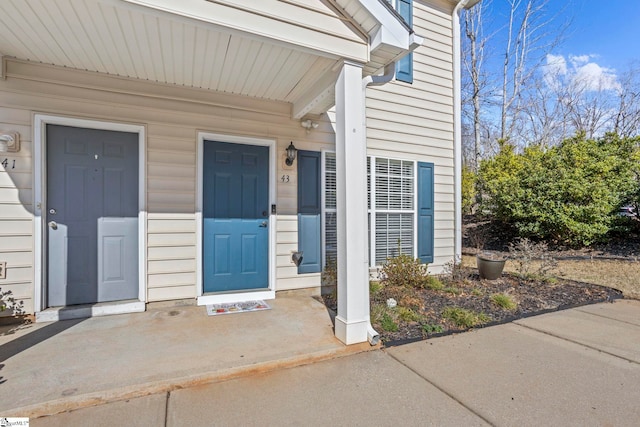 view of doorway to property