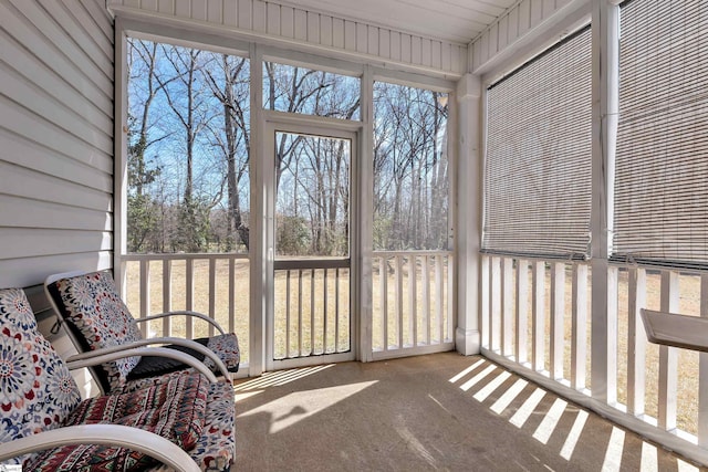 view of sunroom