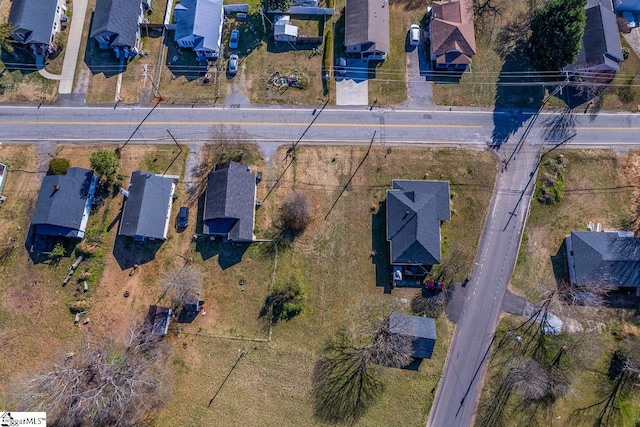 bird's eye view with a residential view