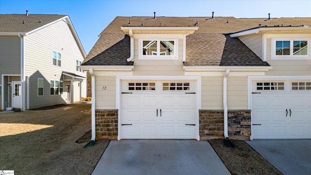 garage with driveway