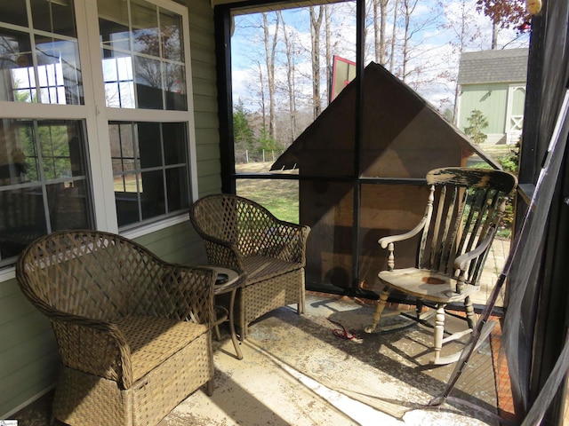 view of sunroom