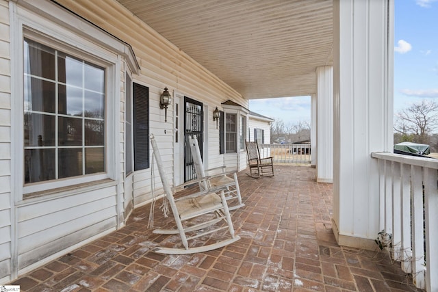 view of patio / terrace featuring covered porch