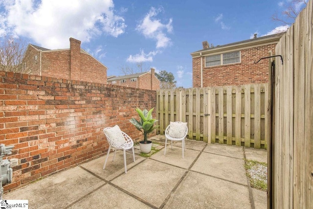 view of patio / terrace featuring a fenced backyard